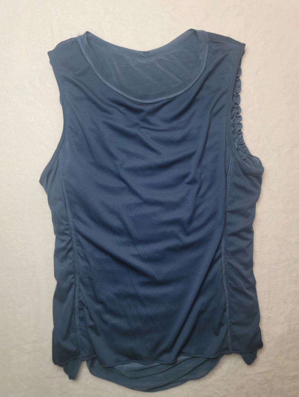 NWT Kobi Halperin Sariyah Shirred Sleeveless Top Sz Lrg Faded Lapis Ruched Top - Picture 11 of 15